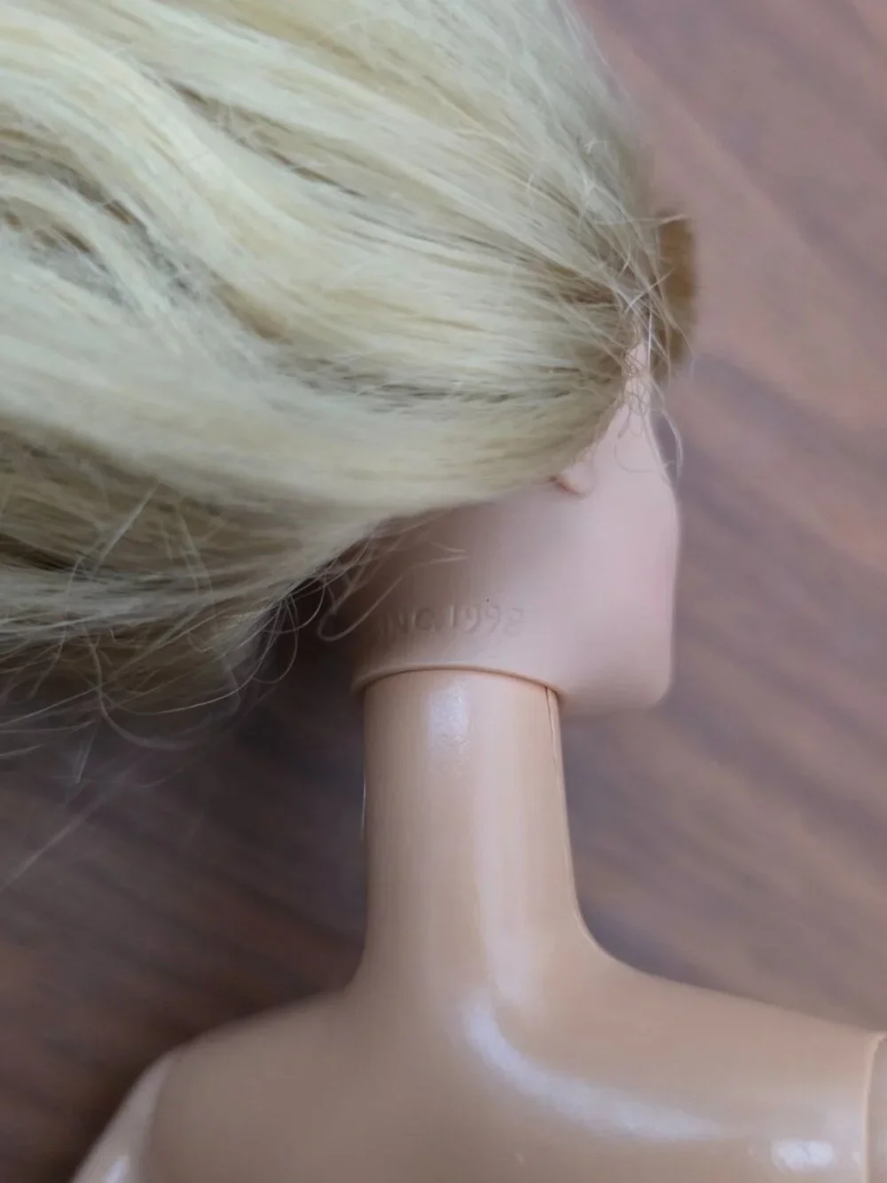 Vintage Mattel Barbie Nude Doll Blonde Hair w/ Bangs & Blue Eyes - Indonesia